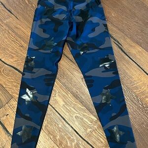 Blue Camouflage Leggings